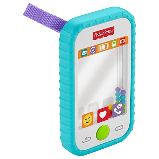 Fisher-Price #Selfie Fun Phone, Baby Rattle, Mirror and Teething Toy