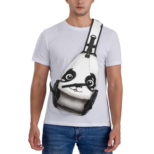 Bolso Cruzado para Hombre Bolsa Diagonal Negra Panda miniatura 7