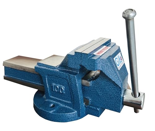Image of GIZMO SG Iron Bench Vice, 3 Inch (75mm) Heavy Duty Professional Fixed Base Vise Tool for Table Work, Universal DIY Tables Clamps