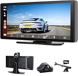 Wireless Apple Carplay Screen for Car 4K Dash Cam, 10.26' Portable Apple Carplay & Android...