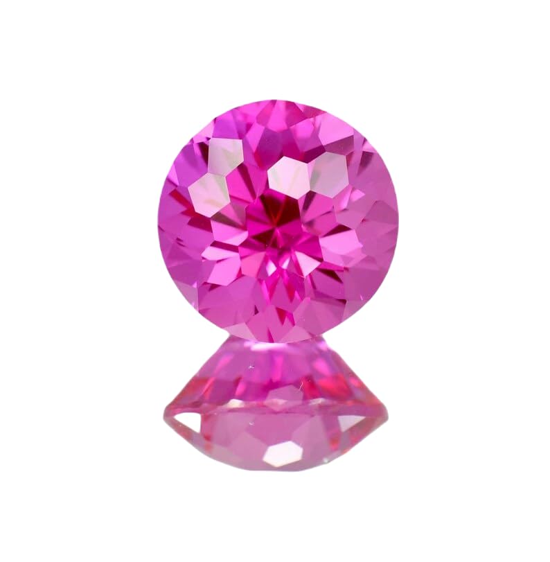 Saphir rose de 16mm facetté, une gemme d'exception pour haute joaillerie