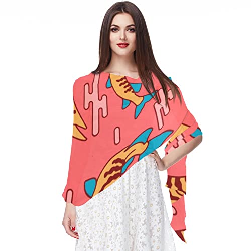 Foulard en mousseline de soie multicolore idéal pour rehausser une tenue de mariage