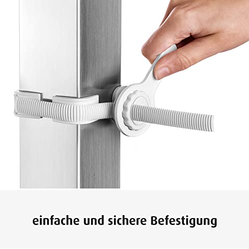 reer StairFlex zur Befestigung von Treppengittern an Sprossen-Geländern, weiß, 1 Stück (1er Pack)