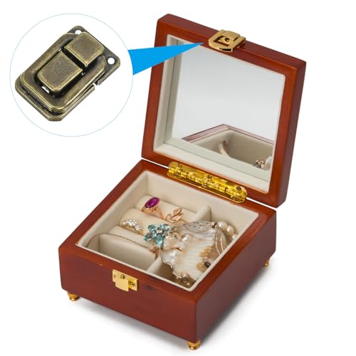 Image of PATIKIL Toggle Catch Lock 1.5 inch x 1 inch, 18 Pack Metal Buckle Hasp Lock Latch Clasp for Jewelry Box Wooden Case Decoration, Bronze