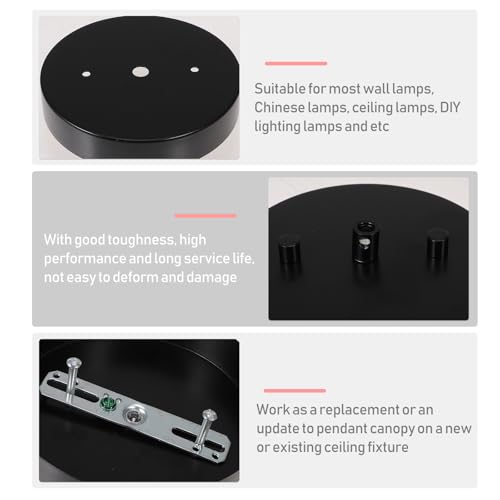 Kit dosel de techo negro práctico con placa transversal metálica 3