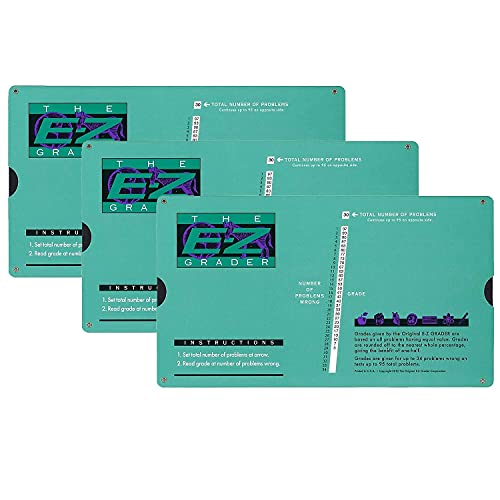Original E-Z Grader EZ-5703-3 E-Z Grader Rectangle Shaped Score Up To 95 Questions, 3 Packs