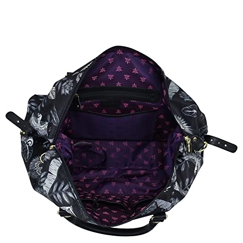 Anuschka Wanderlust Collection Great Escape Duffel Bag - Nylon Fabric Bags for Women - Jungle Macaws - Image 3