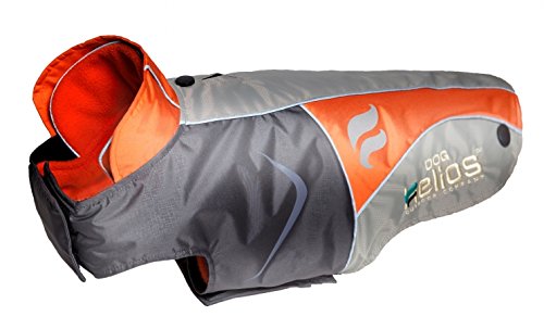212 Main Helios Lotus-Rusher Waterproof 2-in-1 Convertible Dog Jacket with Blackshark Technology Orange - Extra Large