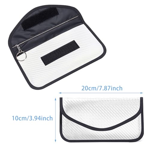 Faraday - Funda para teléfono móvil, 2 unidades, protección antirradiación, bloqueador RFID, funda grande Faraday Bag para teléfono móvil, protección visual y llave de coche, protección contra - imagen 2