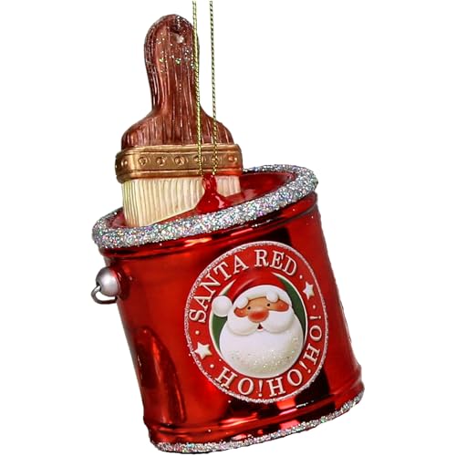 HD Collection Christbaumschmuck Glas 9cm - Farbeimer mit Pinsel...