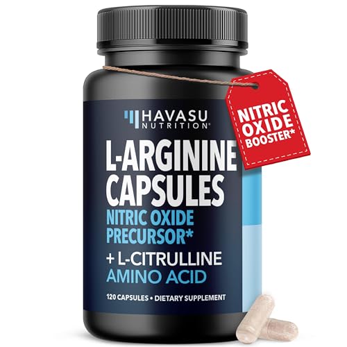 L-Arginine Capsules with L-Citrulline - Nitric Oxide Supplement - L Arginine and L Citrulline Blend - 120 Count - Vegan, Non-GMO Capsules for Performance, Endurance and Muscle Support - 2 Month Supply
