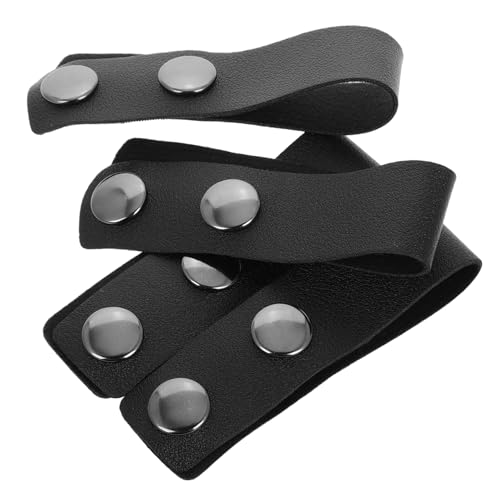 balacoo 4pcs Pu Belt Retainers for Men Strap Keepers Secure Snap Closure Comfortable Outdoor Use for Duty and Utility Belts