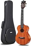 Enya EUC-MAD Concert Ukulele Solid Gloss Mahogany Original Color 23 Inch with High-end 15mm Padded Gig Bag