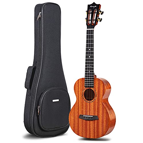 Enya EUC-MAD Ukelele de Concierto Caoba Brillo Sólido Color Original 23 Pulgadas con Estuche Acolchado...