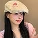 Shurhome Party Wear Hat Personality Fashionable Casual Berets Travel Accessory Berets for Men and Women Travel Accessory Beige