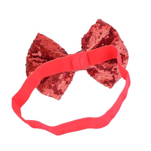 Baby Girl's Lovely Sequins Bowknot Headband Toddler Hairband for Photography Travel Party Festivals (Light Purple, One Size)3