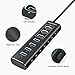 Powered USB Hub, Rosonway 7-Port USB 3.2/USB C Hub with 10Gbps USB-A 3.2, 2 USB-C 3.2, 4 USB 3.0 Ports, Individual Switches and 12V Power Adapter, Aluminum USB Port Expander for Laptop/PC, RSH-A107C
