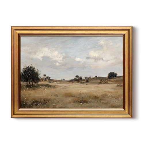 HUARCEY Framed Canvas Wall Art Vintage Decor, Mountains...