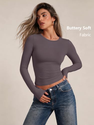 Image of Trendy Queen Womens Long Sleeve T Shirts Fall Fashion Basic Y2K Tops 2026