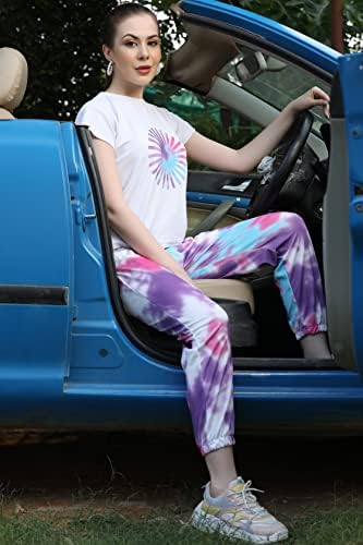 Image of DHRUVI TRENDZ Women Rayon Night Dress Full Pyjama Set