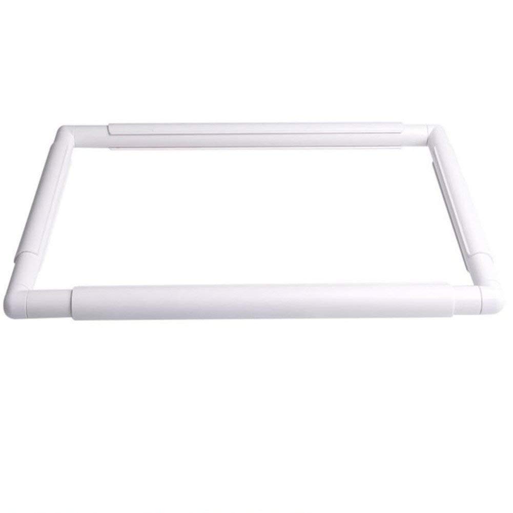 Ausuky 5 Sizes Square Rectangle Clip Plastic Embroidery Frame Cross Stitch Hoop Stand Lap Tool (43.1 * 27.5 Cm)