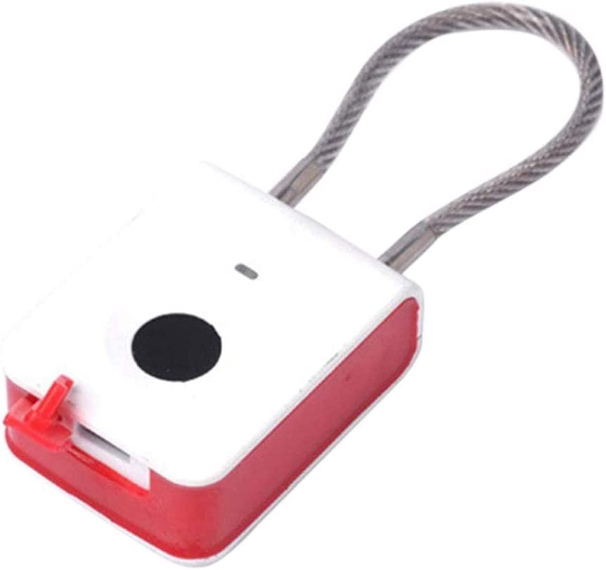 Candado con Huella Dactilar IP65, Resistente al Agua, Carga USB, 0,5 Segundos para desbloquear el teléfono móvil, Apto para Mochilas de Viaje.