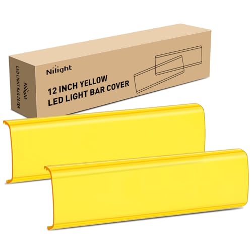 Image of Nilight 12 Inch LED Light Bar Covers 2 PCS Yellow Color