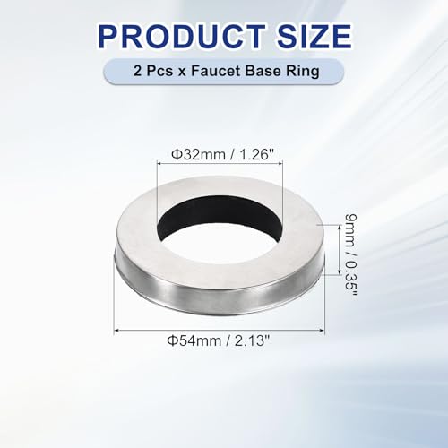 QUARKZMAN 2 sztuki osłona otworu do kranu, 54 x 32 x 9 mm, ramię prysznicowe, kołnierz, kran, części zamienne, uszczelka pod kranem, podkładka do armatury