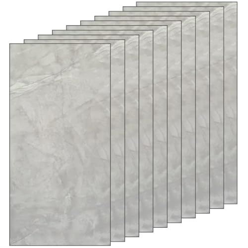 Selling Depot Papel pintado adhesivo 3D gris mármol Premium – Juego de 10 hojas (60 x 30 cm, 1,8 m²) autoadhesivas, impermeables, insonorizantes – dormitorio, cocina, baño, paredes DIY 349S10