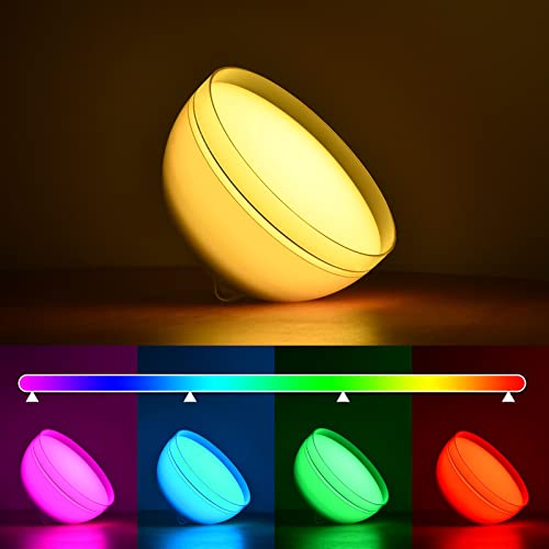 AVANLO LED Nachttischlampe Dimmbar, Bluetooth APP-Steuerung Atmosphäre Nachtlicht LED Tischlampe Tragbare Nachtlicht, Weißes Licht und Farbwechsel für Schlafzimmer Wohnzimmer, Kinder Cover