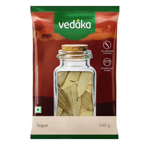 Image of Amazon Brand - Vedaka Tejpat | 100 G | Dried Whole Leaves