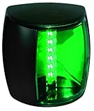 HELLA 959908001 '9908 Series' NaviLED PRO Multivolt 9-33V DC 2 NM LED Starboard Navigation Light with Colored Outer Lens and Black Shroud