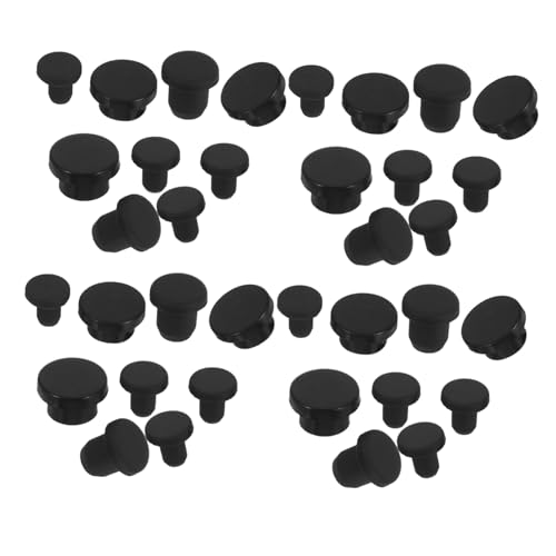 PRETYZOOM Reusable Tube Plug 50pcs Round Silicone Plugs Industrial Silicone Hole Seal Waterproof Dustproof Bottle Stopper Cap