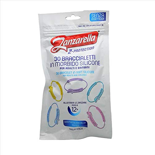Coswell Zanzarella Z Protection Braccialetti In Silicone Anti-Zanzare 30 Pezzi