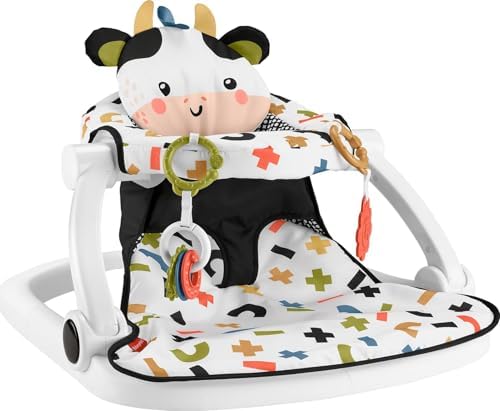 Fisher-Price Sit-Me-Up Floor Seat, Cute Cow Theme