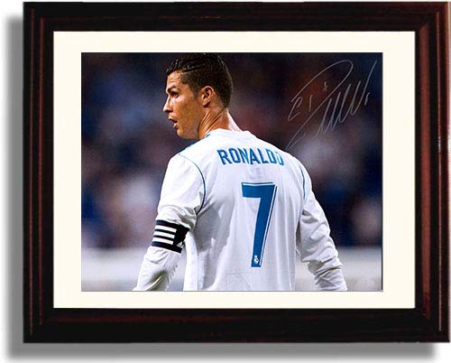Framed Cristiano Ronaldo - CR7 Jersey - Autograph Replica Print