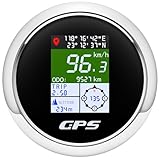 85mm GPS Geschwindigkeitsmesser mit TFT Farbbildschirm - Wasserdichter Digitaler Tacho & Odometer, Einstellbar für km/h, MPH, Knoten - Für Auto, Boot, Motorrad, LKW