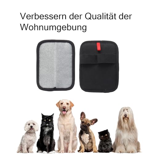 2 Stück Fellmagnet Handschuh für Haustiere, Doppelseitige Antistatische Reinigungshandschuhe, Wiederverwendbar für Katzen und Hunde, Reinigung,Fellpflege Für Glattes und Gesundes Fell (13*17)
