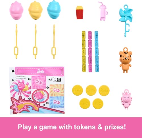 Barbie Mysteries: Beach Detectives Malibu Doll & Cotton Candy Game Booth Playset with 20 Accessories Including Prizes - image 5
