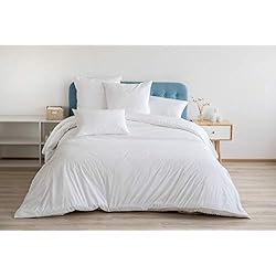 Funda Nordica Blanca Zara Home Sibiles - Juego Funda Nórdica 100% Algodón Blanca Hotel con Sábana Bajera y Fundas Almohada (Cama 150)