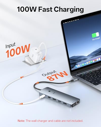 Adaptador multipuerto USB C 14 en 1 con puertos HDMI 4K y lector SD micro SD 6