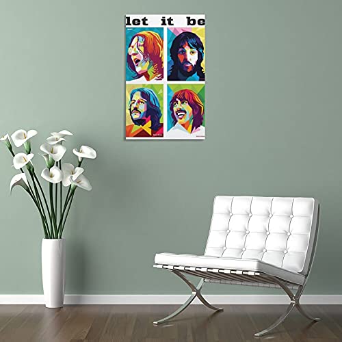 QWDAS Poster mural sur toile The Beatles Rock Band – 30 x 45 cm - Les Beatles, Paul McCartney, John Lennon, RIngo Starr, George Harrison QWDAS Poster mural sur toile The Beatles Rock Band - 30 x 45 cm – Image 6