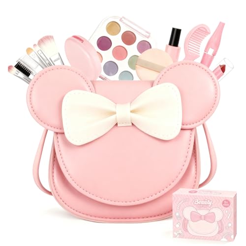Maquilhagem para meninas 20 peças, maquilhagem menina, brinquedos kit toucador para crianças, mala de maquilhagem para meninos, conjunto de maquilhagem e não tóxico, presente de princesa aniversário e
