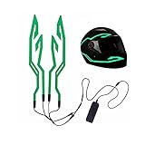 バイクヘルメットライト, ヘルメットライトストリップLED、3つのモード付き, 3モードヘルメットライトステッカー、オートバイバイクヘルメットアクセサリー Asumiss