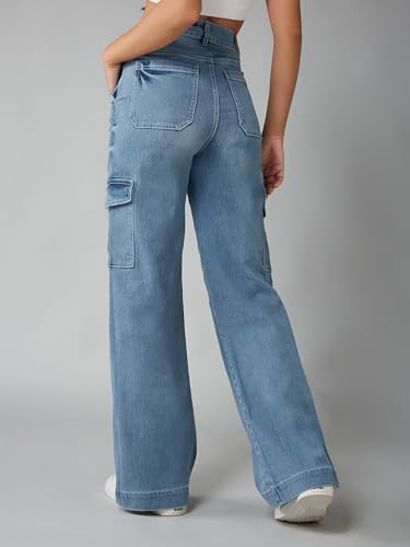 Image of Dolce Crudo Women's High Waist Straight Fit Jeans