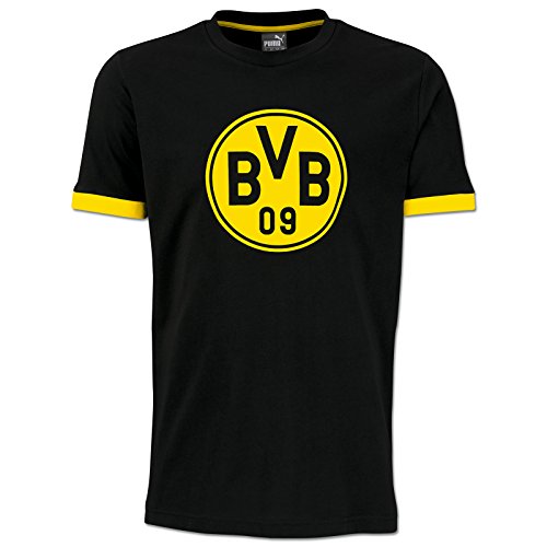 PUMA BVB Badge Tee - Maglietta da Uomo, Uomo