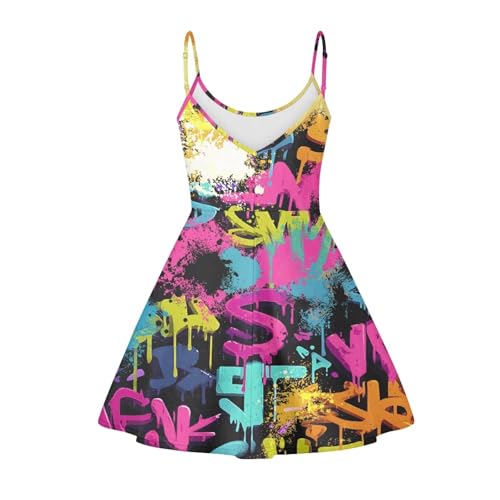 Image of Coloranimal Women's Summer Sleeveless Casual Swing Dresses with Loose Fit Beach Sundress