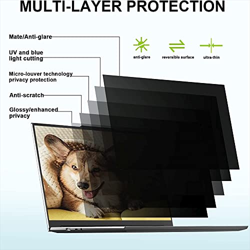 Protector de privacidad de 15,4" premium con ajuste perfecto 16:10 y claridad óptica alta 7