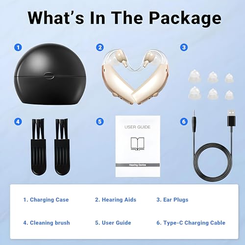 Image of Aika AG-7311 Rechargeable Hearing Aid Amplifier Machine For Old Age with Auto Noise Reduction Features, Full-on Acoustic Gain38db (1 Piece, Beige, Both Ear), One Free Dry Kit