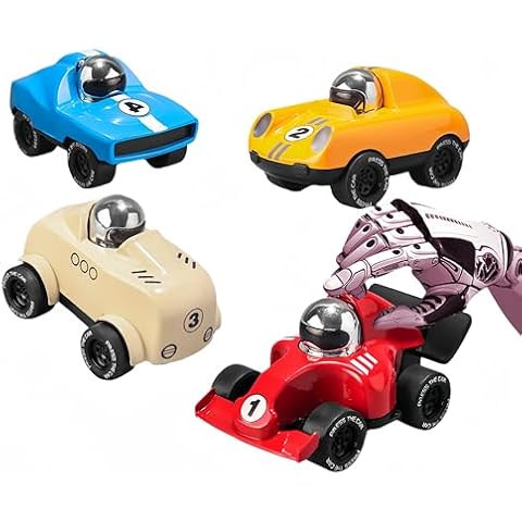 POPRORE 4 PCS Press Go Forward Alloy Toy Car Pull Back Car Toy Vehicle Set Boys Girls Kids Toy Set Christmas Children's Day Halloween Toys Cover